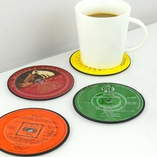 Vinyl Record Coasters  set of 4 (By Colour choice) Music Lover Vinyl Village Ltd