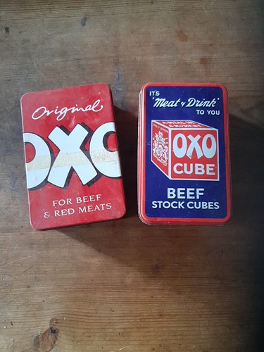 Vintage oxo tins metal - 2, x