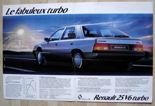 Advertising paper renault 25 - advertising,