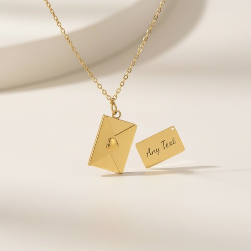 Personalised envelope necklace - envelope,