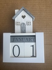 Wood Perpetual Calendar . New 