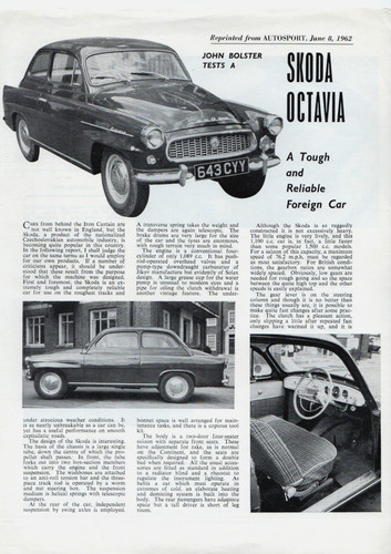 Skoda octavia 1100 saloon road - 1100,