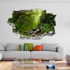 Tropical Forest River Wall