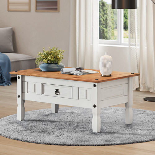 Corona coffee table white wax - corona,