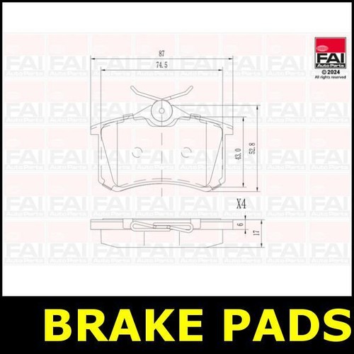 Brake pads rear fits audi - brake,