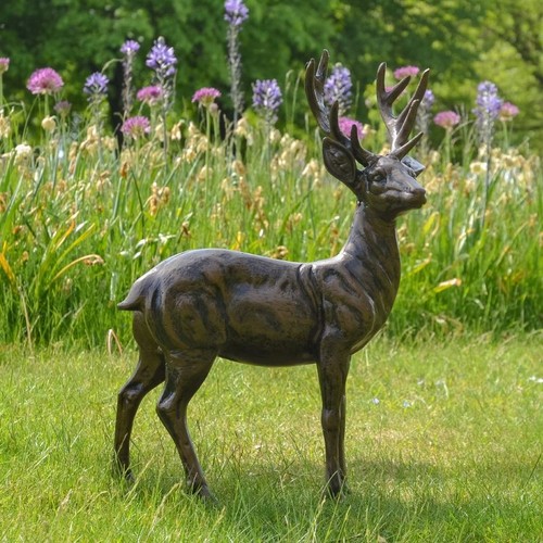 Small stag sculpture garden - sculpture,