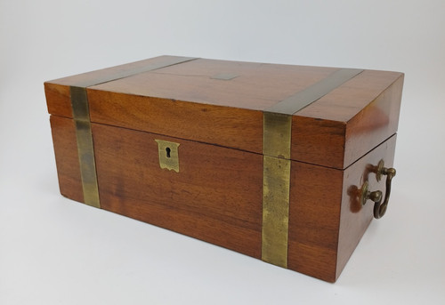 Victorian walnut brass banded - victorian,