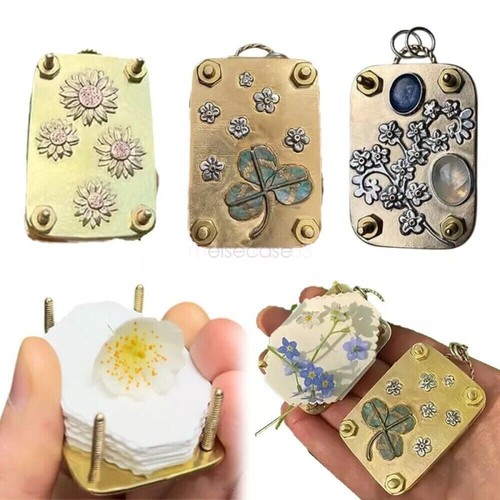Hot mini flower press keychain - hot,