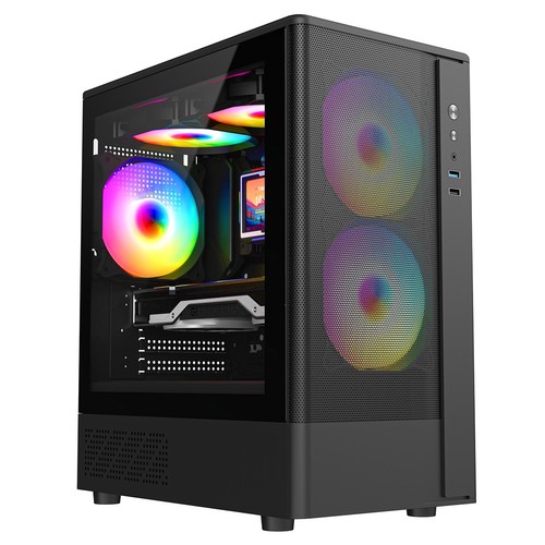 Gaming case cit black - black, micro