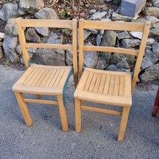 Vintage School Chair Pair