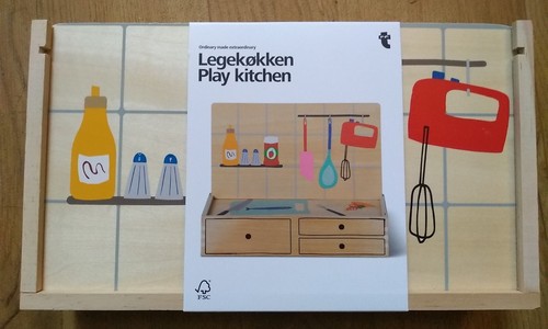 Wooden play kitchen 28x21x16cm - wooden,