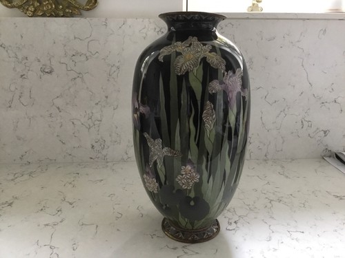 Japanese cloisonné vase f - japanese,