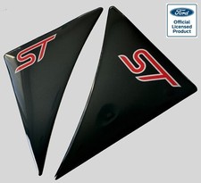 Ford Fiesta Mk7.5 ST Wing Gel Badges - PAIR (Red)