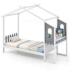 Wooden Kids House Bed Toddler