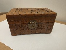 Old camphor wood chest, hand carved, trinket box, jewellery box