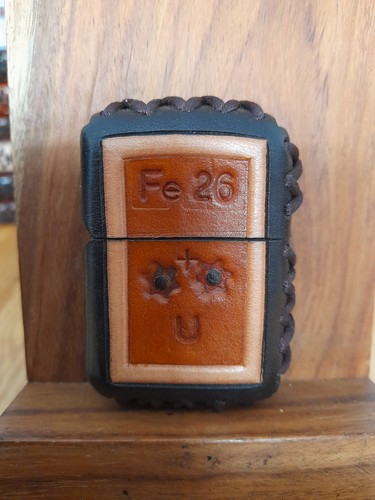 Zippo custom hand made leather