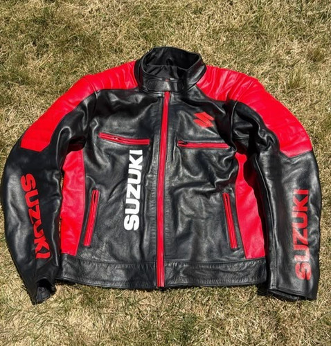 Suzuki red new motorbike - red,