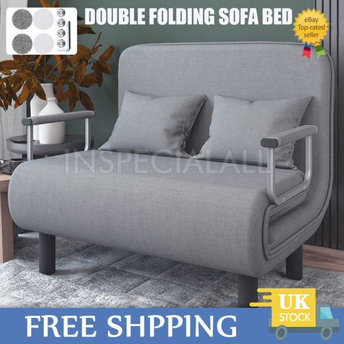 Folding double fabric sofa bed - sofa,