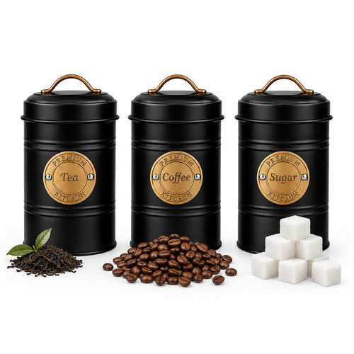 Tea coffee sugar canister set - sugar,
