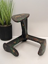 Antique Rare Three-Footed Cast Iron Last/Cobblers Anvil. Hand Painted.