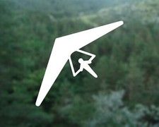 Pack of 2 Hang glider car stickers, Hang glider vinyl decals, Adventure car