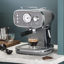Retro Espresso Coffee Machine 15 Bar with Steam Wand Cooks Professional 8 Colour