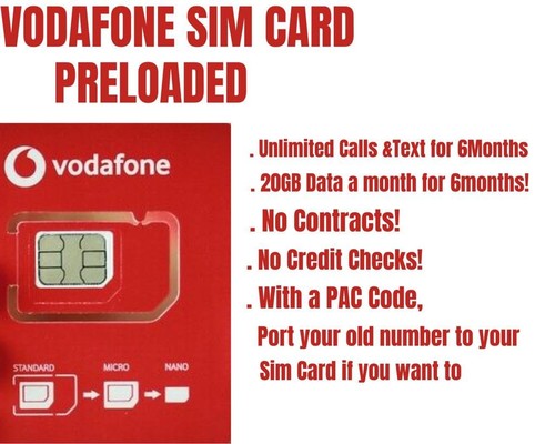 Vodafone sim card preloaded - sim,
