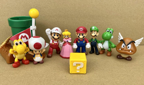 12pcs super mario bros mini - mario,