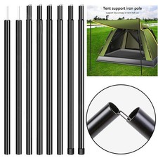 2x200cm Adjustable Steel Awning Canopy Tarp Pole Tent Poles Universal Telescopic
