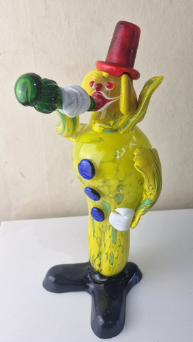 Murano glass clown figurine - murano, w