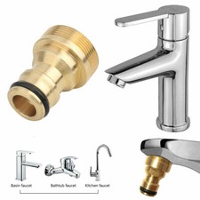 UK Stock Universal GOLD Kitchen Tap Connector Adaptor Thread Mixer Garden Hose