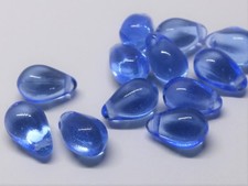 9 (mm) 10 (mm) CZECH GLASS TEARDROP/DROP BEADS - VARIOUS COLOURS/QUANTITIES