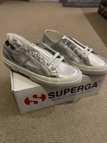 Superga silver trainers - superga,