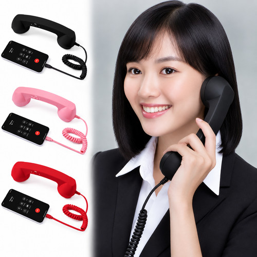Retro phone handset - retro,