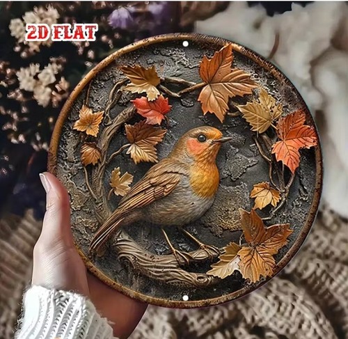 Beautiful robin flat metal - robin, 2d