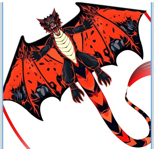 Red dragon kite for kids - kite,