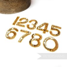 Gold Sequin & Beaded Numbers