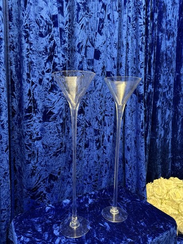 Glass martini vases 60x15cm - glass,