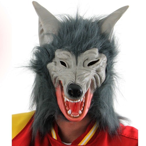 Grey wolf mask - wolf, halloween