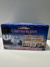 National Lampoon's Christmas Vacation Clark Griswold Clear Glass Moose Mugs Cup