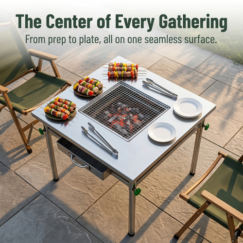 Buffet grill table - grill,