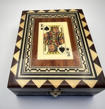 Vintage Wooden Playing Card