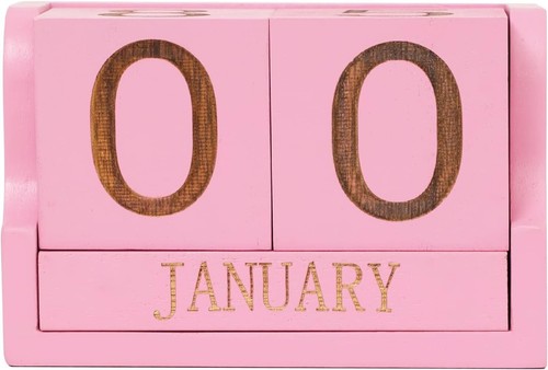 Wooden desk calendar blocks - wooden,