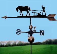 Shire Horse & Plough Weathervane, Handmade, Very High Quality