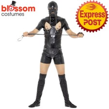 CA3139 Mens Gimp Suit Bondage Costume Bodysuit Pulp Fiction Funny Stag Do Bucks