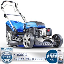 Hyundai Petrol Lawn Mower Self Propelled 196cc, 20" 51cm Cut Lawnmower