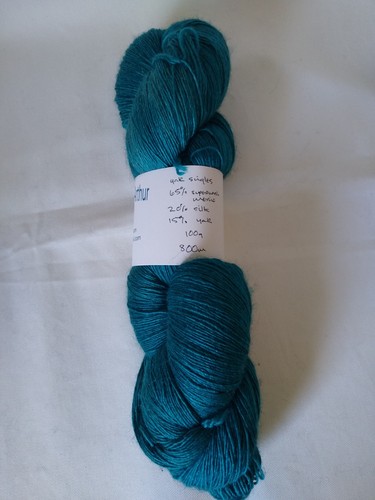 Hand dyed yarn shawls from