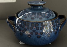 DENBY MIDNIGHT LIDDED HANDLED SOUP  / CASSEROLE BOWL  STONEWARE TABLEWARE