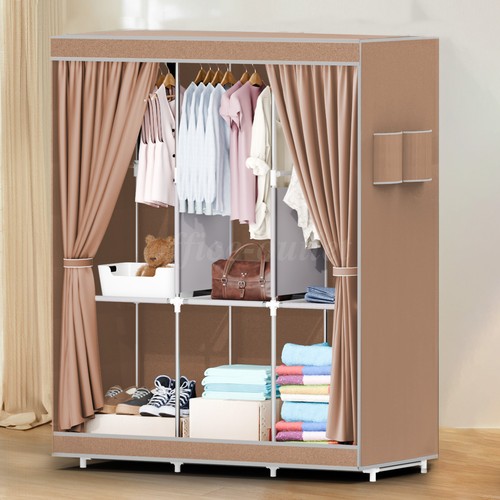 Large fabric canvas wardrobe - fabric,