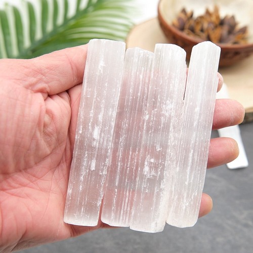 Selenite crystal wand - selenite,